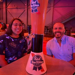 Bowlero Promenade - We had a giant beer! Haha no it wasn't just for us two ;)