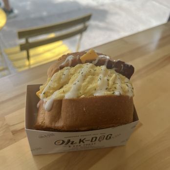 Oh K-Dog Forest Hills - Bacon and Cheese Egg Toast - Hot Dogs Near Me - Forest Hills, New York