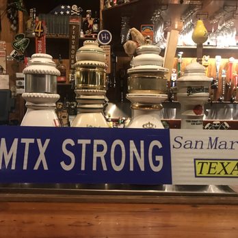 The Taproom - Signage 4 COVID 19 crisis & after an SMPD's officer was killed in the line of duty & 2 others were critically injured. - Burgers Near Me - San Marcos, Texas
