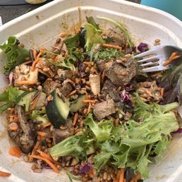 Crispy Rice Bowl with added steak. Crispy Rice Bowl with added steak.