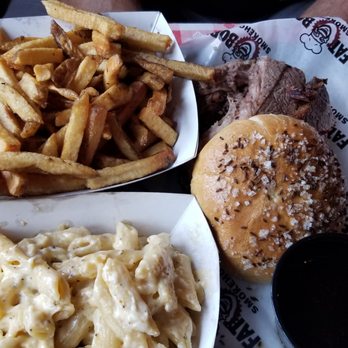 Fat Bob's Smokehouse - Beef brisket sandwich platter - Barbeque Near Me - Buffalo, New York