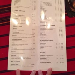 Rancho Alegre - Drink menu