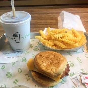 Shake Shack Coral Gables - Not very appealing, the chicken sandwich itself was good, tiny but good. The fries were meh - Burgers Near Me - Coral Gables, Florida Shake Shack Coral Gables - Not very appealing, the chicken sandwich itself was good, tiny but good. The fries were meh - Burgers Near Me - Coral Gables, Florida