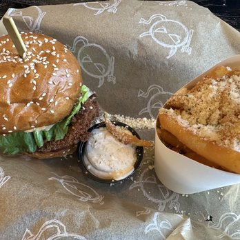 Underbelly Burger - Mixed message with a side of Parmesan truffle fries w/ gucci sauce - Burgers Near Me - Glenwood Springs, Colorado Underbelly Burger - Mixed message with a side of Parmesan truffle fries w/ gucci sauce - Burgers Near Me - Glenwood Springs, Colorado