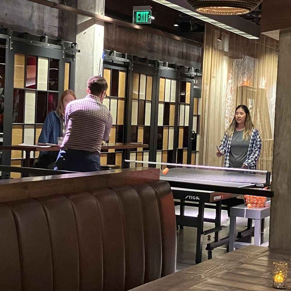 SPIN Seattle - a man and a woman playing ping pong - American Near Me - Seattle, Washington SPIN Seattle - a man and a woman playing ping pong - American Near Me - Seattle, Washington