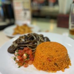 Swahili Village - Grilled Goat / Mbuzi Bites (No Sides) Jollof Rice