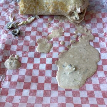 Shawarma Hutch - The integrity of the bottom of the burrito could not hold because of all that sauce. - Mediterranean Near Me - The Dalles, Oregon Shawarma Hutch - The integrity of the bottom of the burrito could not hold because of all that sauce. - Mediterranean Near Me - The Dalles, Oregon