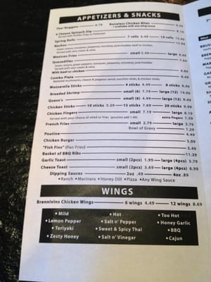 Menu photo 5 Brennivins Pizza Hus Gimli, MB