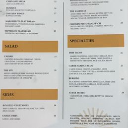 The "new" Valencia's menu The "new" Valencia's menu