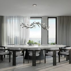 Hobrecht Lighting - Schonbek linear crystal chandelier available at Hobrecht Lighting-Design-Decor