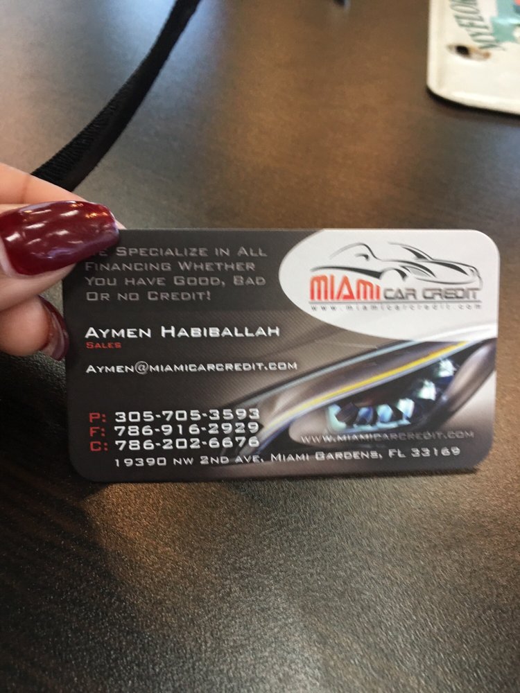 If you need to buy a car come to Miami Car Credit and see