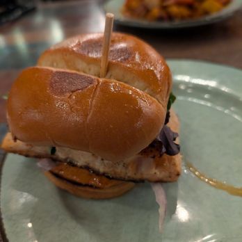 San Pedro Fish Market - Long Beach - Salmon sandwich - thick piece of fish! - Seafood Near Me - Long Beach, California San Pedro Fish Market - Long Beach - Salmon sandwich - thick piece of fish! - Seafood Near Me - Long Beach, California