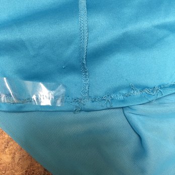 Crystal Blue Dry Cleaners - Here is a close up of where I ran out of tape and the altered hem without tape met. - Sewing & Alterations Near Me - Duluth, Georgia