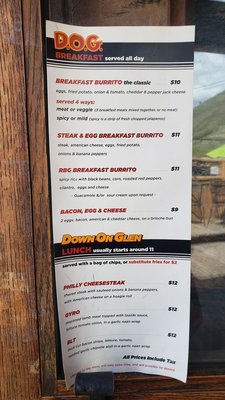 Menu photo 3 Down On Glen Jackson, WY Menu photo 3 Down On Glen Jackson, WY
