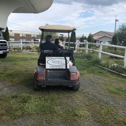 Carman Creek Golf Course & Practice Facility - Terry and Hank the golf dog