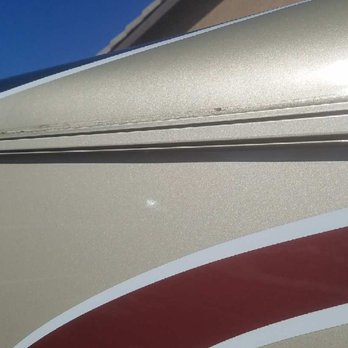 La Mesa RecVan - Davis - Roof line damage after repair work was done by La Mesa RV - RV Dealers Near Me - Davis, California La Mesa RecVan - Davis - Roof line damage after repair work was done by La Mesa RV - RV Dealers Near Me - Davis, California