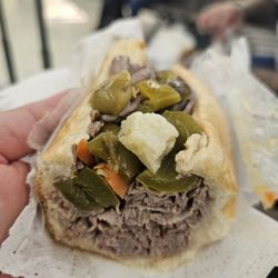 Billy Goat Tavern - Italian beef with sweet n spicy peppers (cut in half)
