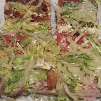 Jersey Mike's Subs - inside of The Original Italian: Provolone, ham, prosciuttini, cappacuolo, salami, & pepperoni w/ added bacon and veges on gluten free bread. - Fast Food Near Me - Sneads Ferry, North Carolina