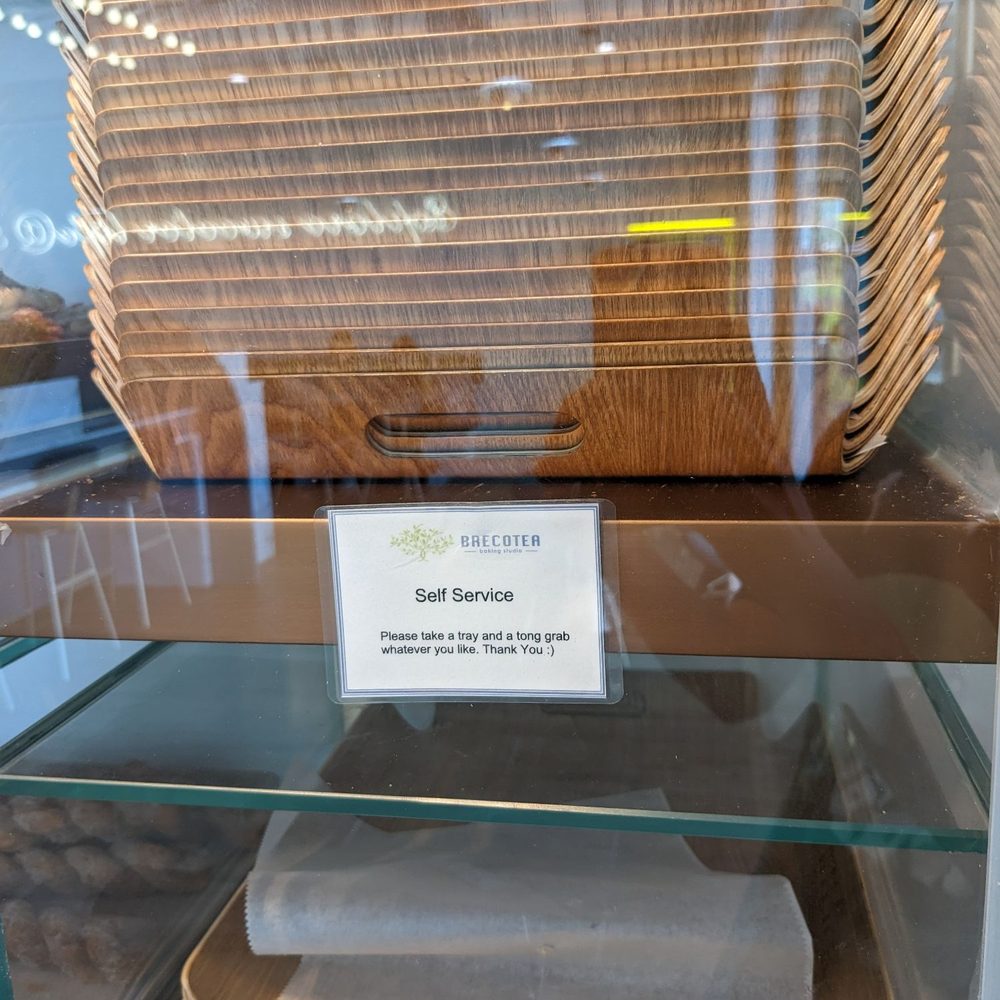 Brecotea - How the self serve section works. Grab a tray, load it up and pay up front. They then box it all up for you - Bakeries Near Me - Richmond, Virginia Brecotea - How the self serve section works. Grab a tray, load it up and pay up front. They then box it all up for you - Bakeries Near Me - Richmond, Virginia