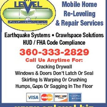 On Level Services - Mobile Home Repair Near Me - Burlington, Washington