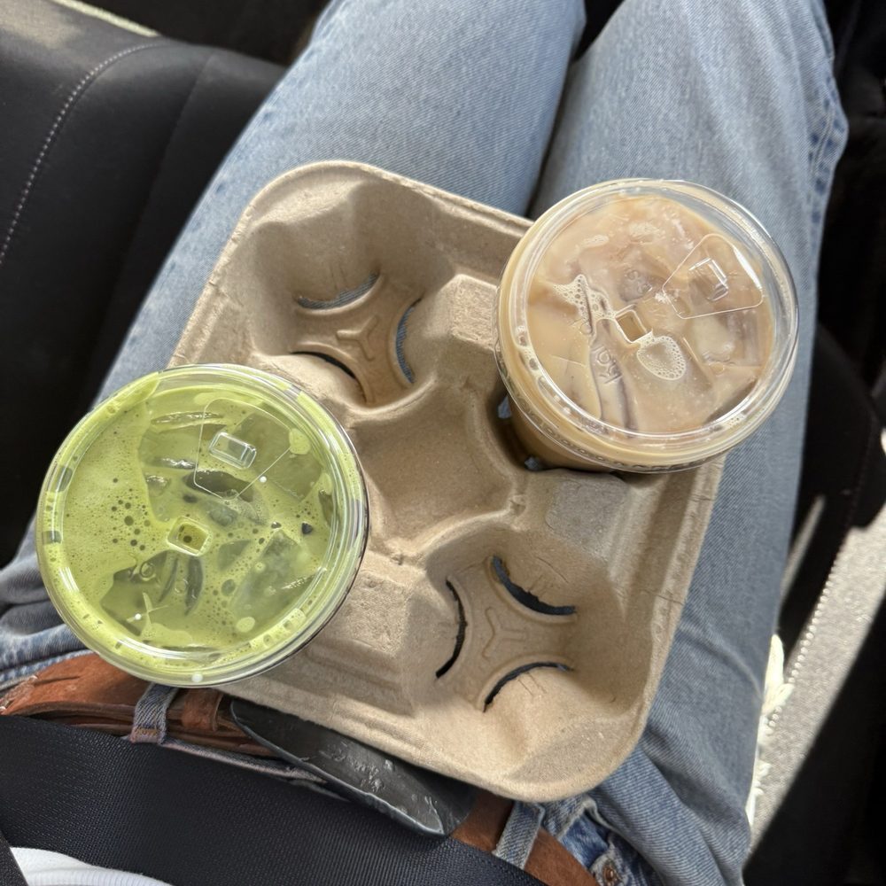 Iced Matcha and iced Latte Iced Matcha and iced Latte