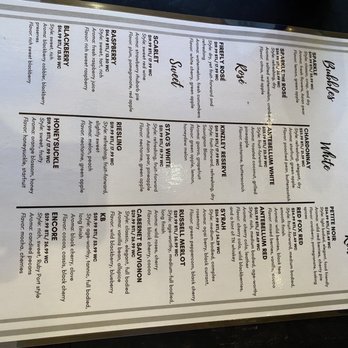 Arrington Vineyards - Menu - Wine Tasting Room Near Me - Arrington, Tennessee
