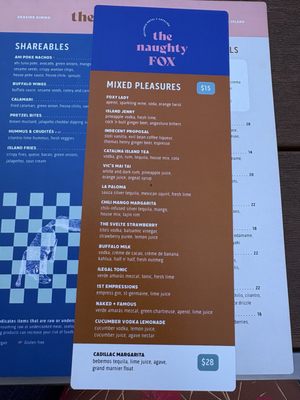 Menu photo 1 The Naughty Fox Avalon, CA