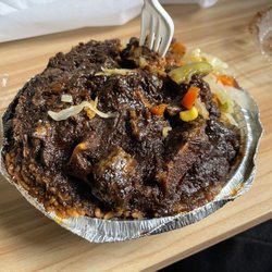 King Barka - Oxtail, Cabbage and rice and peas , this is a lot (mostly rice) for 21 dollars