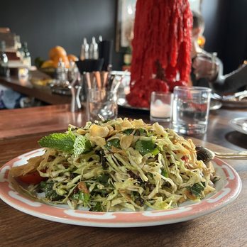 Expatriate - Tea leaf and cabbage salad - super good - Cocktail Bars Near Me - Portland, Oregon