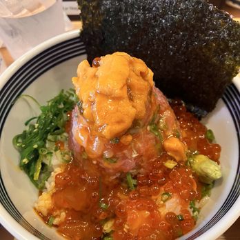 Totoya - Matsu with Egg/Housemade Shoyu Sauce Poured Over - Sushi Bars Near Me - Honolulu, Hawaii