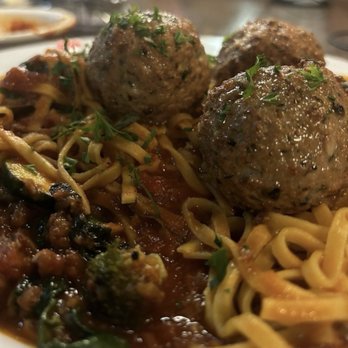 T Marie's - Tagliatelle noodles, Arrabiata Sauce and three big, juicy meatballs! My husband was over the moon satisfied with this entree. - Italian Near Me - Mobile, Alabama T Marie's - Tagliatelle noodles, Arrabiata Sauce and three big, juicy meatballs! My husband was over the moon satisfied with this entree. - Italian Near Me - Mobile, Alabama