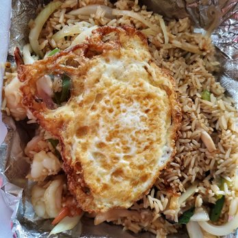Thai Legacy Restaurant - Drunken Fried Rice with Shrimp and a crispy fried egg - Thai Near Me - Brandon, Florida