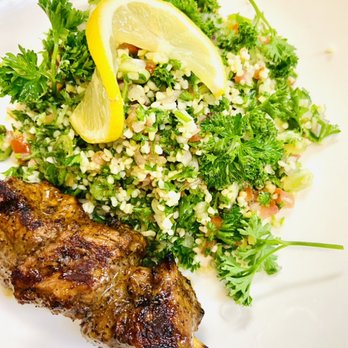 Fusion Mediterranean Grill & Bar - Tabbouleh salad with grilled tender juicy lamb !!!!! - Mediterranean Near Me - Dallas, Texas Fusion Mediterranean Grill & Bar - Tabbouleh salad with grilled tender juicy lamb !!!!! - Mediterranean Near Me - Dallas, Texas