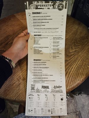 Menu photo 3 Perikete Barcelona, B