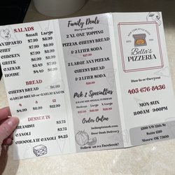 Bella's Pizzeria - Updated menu