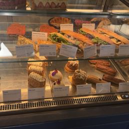 A little closer look at the Delicious sandwiches and éclairs.