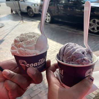 Coastal Creamery - Small coconut ice cream cup and small maine blueberry cup - Ice Cream & Frozen Yogurt Near Me - Portland, Maine Coastal Creamery - Small coconut ice cream cup and small maine blueberry cup - Ice Cream & Frozen Yogurt Near Me - Portland, Maine