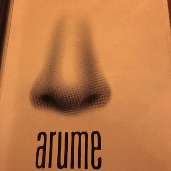 Arume - Menu cover means aroma in English - Mediterranean Near Me - Barcelona, B