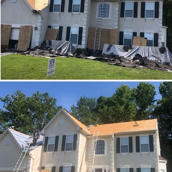 MW Roofing - Day one, phase one of the project. Old roof removed and debris cleaned from the front of the house. - Roofing Near Me - Bear, Delaware