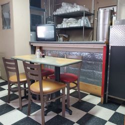 Interior, check out the old TV! Cool to see.