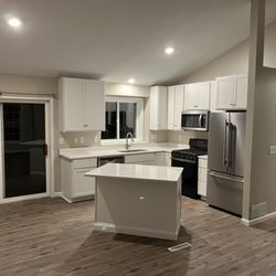 Check out our stocked cabinets, with unbelievable prices on LVP.
