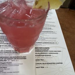 Beverage menu Beverage menu