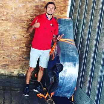 Mindful Moving Services - Baby grand piano move into a semi ABF truck. - Movers Near Me Mindful Moving Services - Baby grand piano move into a semi ABF truck. - Movers Near Me
