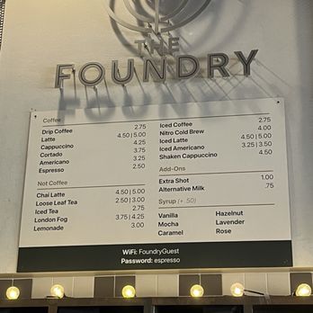 The Foundry Coffee House - Menu - Coffee & Tea Near Me - Tyler, Texas The Foundry Coffee House - Menu - Coffee & Tea Near Me - Tyler, Texas