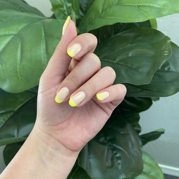 The Nail Logic - Almond shaped French manicure - Nail Salons Near Me - Gilbert, Arizona