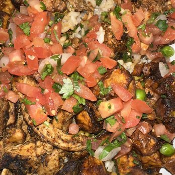 Taco Dirty - Citrus chicken, sweet potatoes, brown rice, and pico de gallo. - Tacos Near Me - Tampa, Florida Taco Dirty - Citrus chicken, sweet potatoes, brown rice, and pico de gallo. - Tacos Near Me - Tampa, Florida