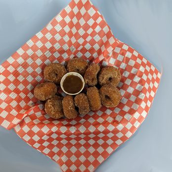 Guerilla Q - a basket of doughnuts with dipping sauce - Food Trucks Near Me - Chilliwack, British Columbia Guerilla Q - a basket of doughnuts with dipping sauce - Food Trucks Near Me - Chilliwack, British Columbia