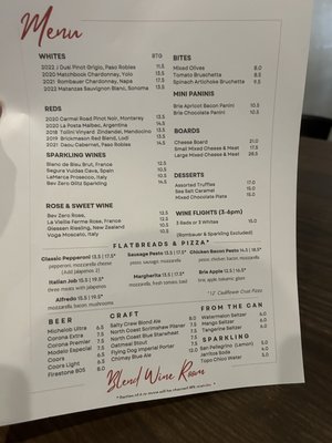 Menu photo 1 Blend Wine Room Visalia, CA