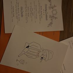 Cute holiday menu!