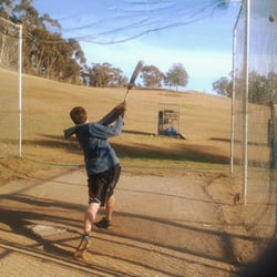 Thunderbird Driving Range - Batting cages in action